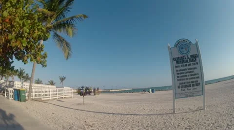 Beach entrance Stock Footage 22008828