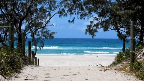Beach Entrance Stock Footage 127207325