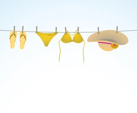 Beach equipment Stock Illustration