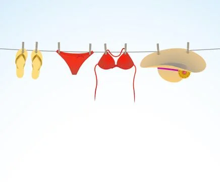 Beach equipment Stock Illustration