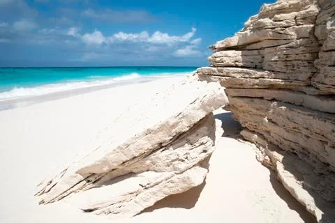 Beach erosion Stock Photos