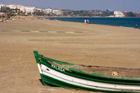 Beach at estepona Stock Photos