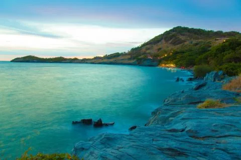 Beach in the evenings. Stock Photos