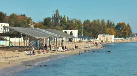 The beach in Evpatoria 動画素材 32088143