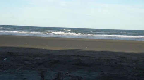 Beach far horizon dutch angle Video stock 46183075