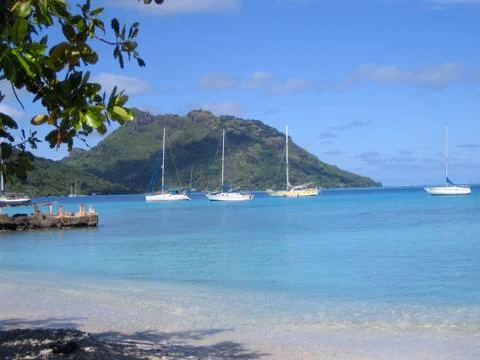 Beach at Fare 写真素材