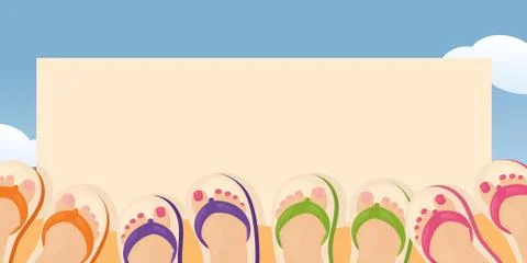 Beach feet Illustrazione stock