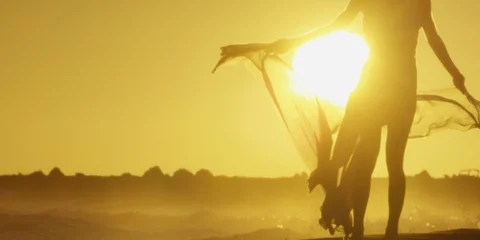 Beach On Fire Video stock 100373765