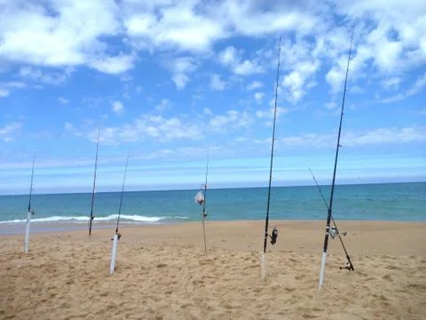 Beach Fishing Camping - South Western Australia Stock Photos