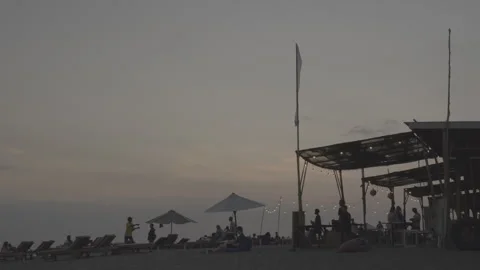 Beach Flag Flailing in Slow-Motion Stock Footage 246410545