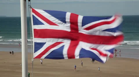 Beach flag HD Stock Footage 22984678