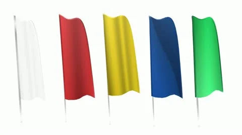 Beach flags Stock Footage 10852139
