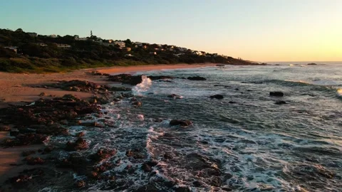 Beach Flight Over Rocks Vídeos de archivo 238832916