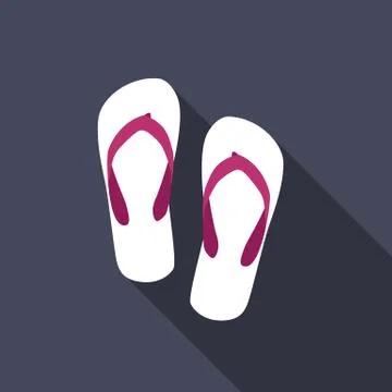 Beach Flip Flop Icon Vector Illustration 스톡 일러스트