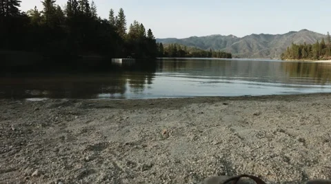 The Beach, Flip Flops, and The Lake Stock Footage 46216906