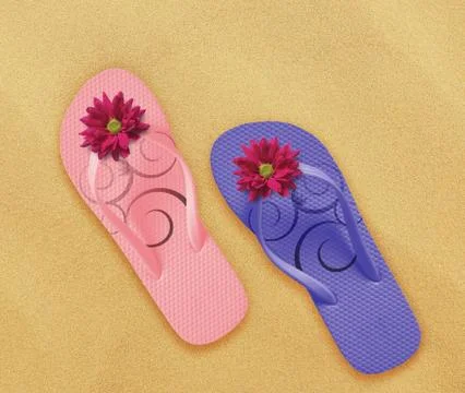 Beach flip flops Foto stock