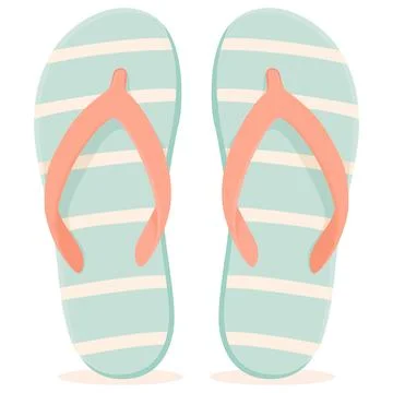 Beach flip flops vector illustration Illustrazione stock