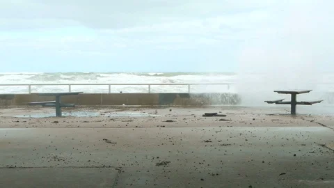 Beach Flooding 스톡 동영상 86710495