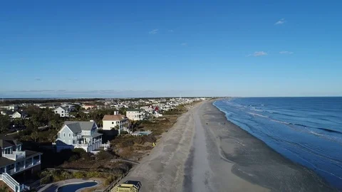 Beach Fly Over Stock Footage 84663247