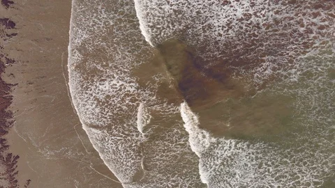 Beach fly over Surf Stock Footage 109631597