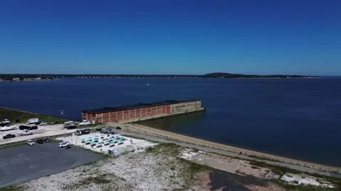 Beach Flyover Along Cape Cod Bay Stock Footage 261612161