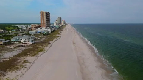 Beach Flyover, Orange Beach, Alabama Stock Footage 289625964