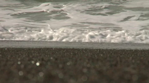 Beach Foam Waves Stock Footage 484065
