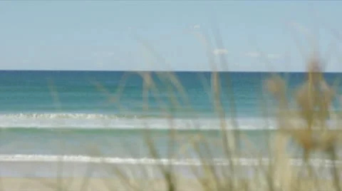 Beach Focus Pull Video stock 12586438
