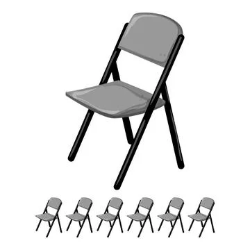 Beach folding chair cartoon vector graphic 스톡 일러스트