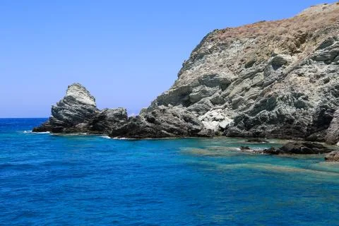 Beach folegandros Stock Photos