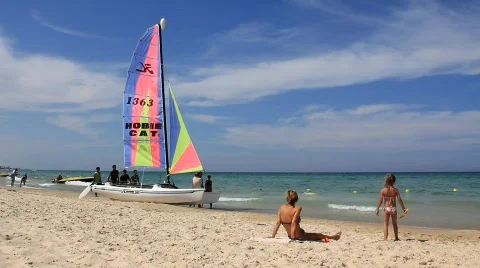 On the beach Stock Footage 824948