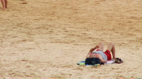 On the beach Stock Footage 5505420