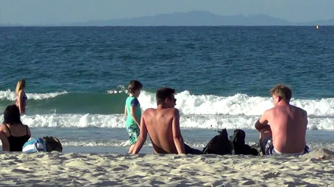 At The Beach Stock Footage 37606228