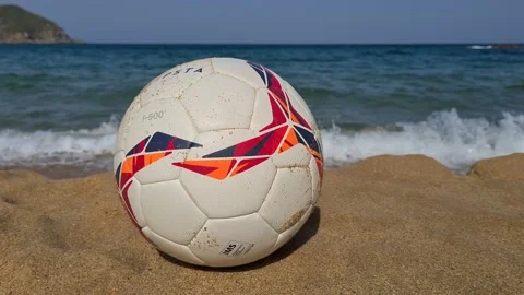 Beach football Stock Footage