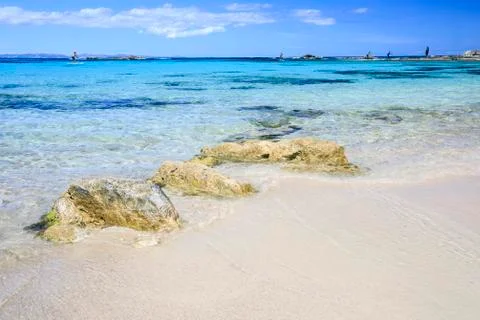 Beach in Formentera Stock Photos