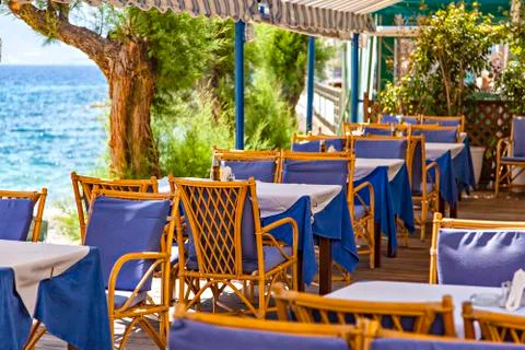 Beach front cafe 写真素材