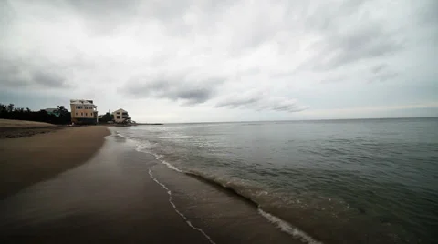 Beach Front Homes Stock Footage 35365605