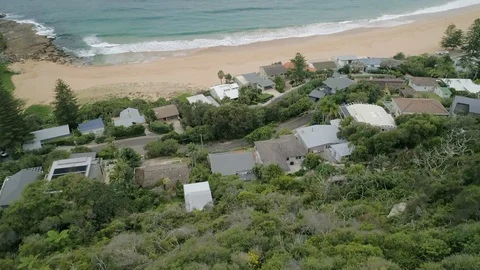 Beach Front Homes Palm Beach Sydney Australia Stock Footage 129115801