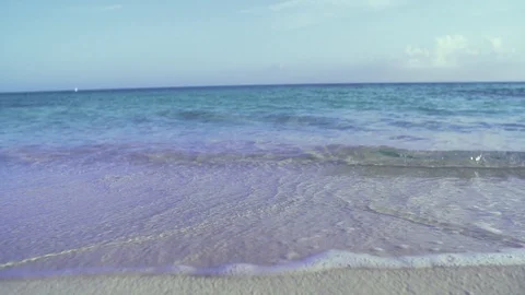 Beach front slow motion - Turks & Caicos Stock Footage