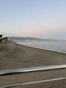 Beach front at sunset Spain Stock Photos