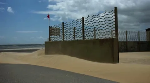 Beach gale 01 Video stock 12374573