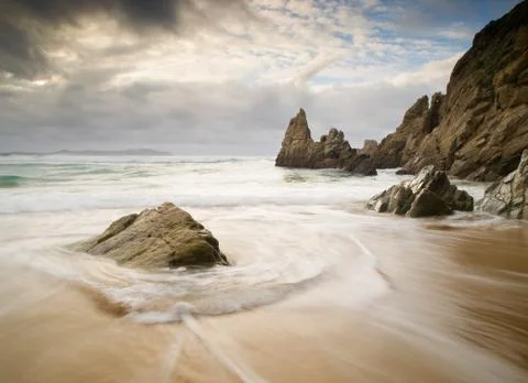 Beach in galicia, Stock Photos