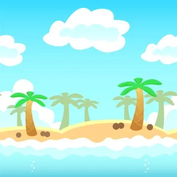 Beach Game Background Stock Illustration