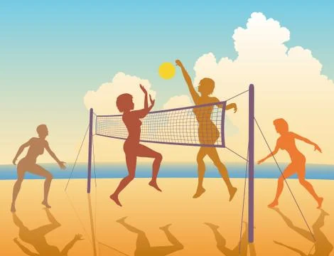 Beach game Stock Illustration