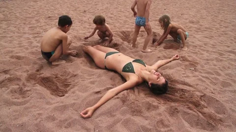 Beach games Stock Footage 8684767