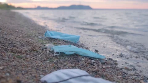 Beach garbage collection Stock Footage 131553840