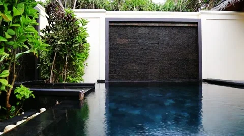 Beach garden swimming pool 库存影片 42120353