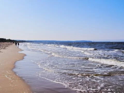 Beach in gdansk Stock Photos