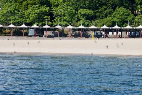 Beach in Gdynia Fotos de archivo