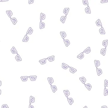 Beach glasses frame glyph seamless pattern Stock Illustration